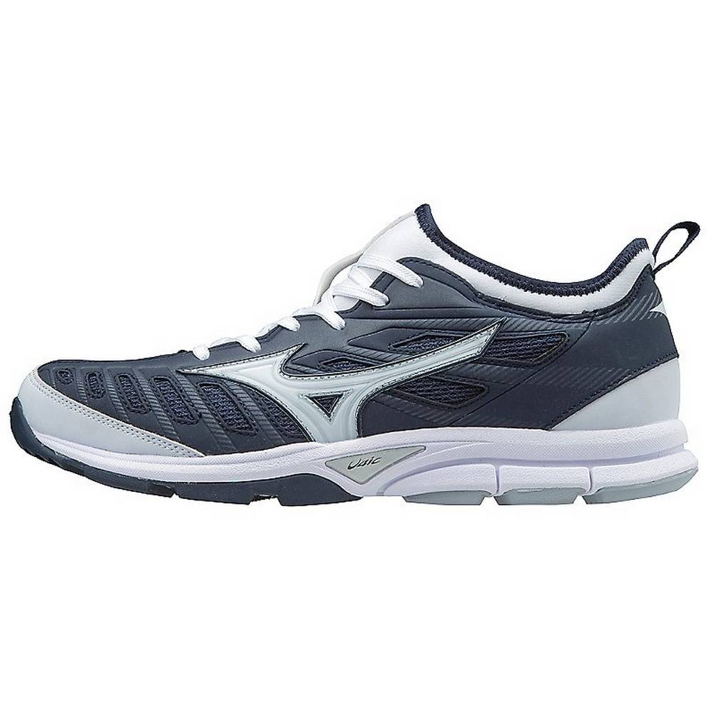 Panske Botasky Mizuno Player’s Trainer 2 Turf Námornícka Modrá/Biele Vypredaj QJVW96014
